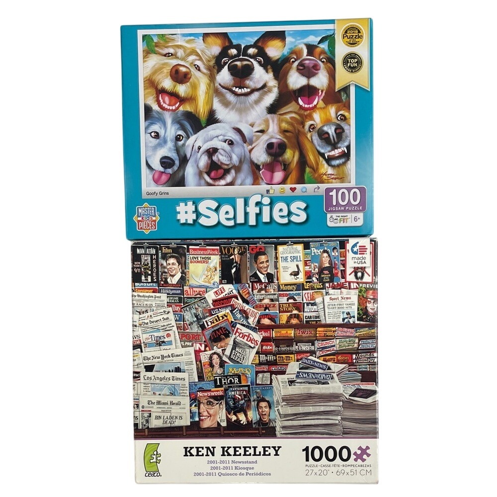 Ceaco 1000 Piece Newstand‎ Master Pieces 100 Piece Selfies Puzzles